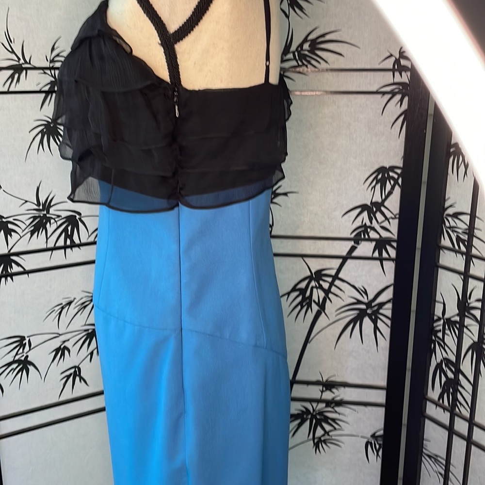 🎉HP! 🎉Black Halo EUC Silk spaghetti strap dress size - Picture 6 of 9